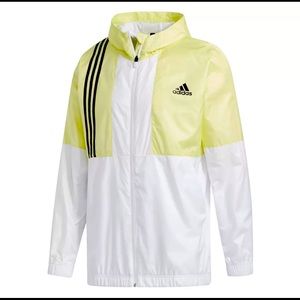 Men’s Adidas Axis Windbreaker Jacket Yellow/White